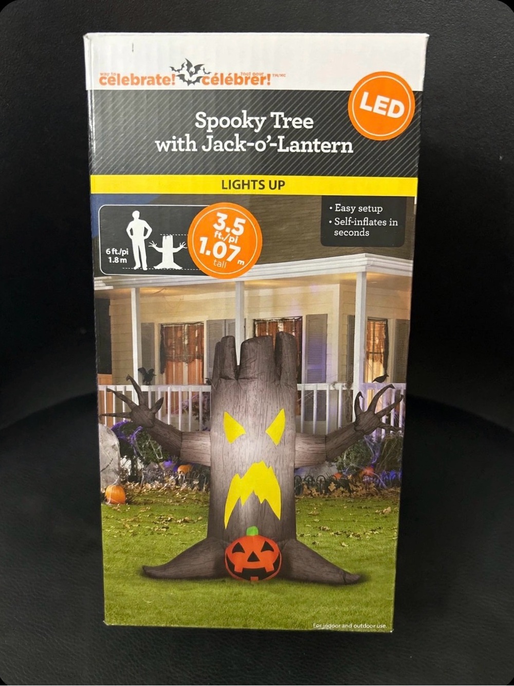 BNIB 🆕 Halloween LED Spooky Tree with Jack-o-Lantern Inflatable Decoration